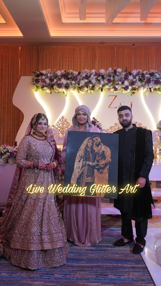 2 PEOPLE GLITTER ART PORTRAIT - EVENT